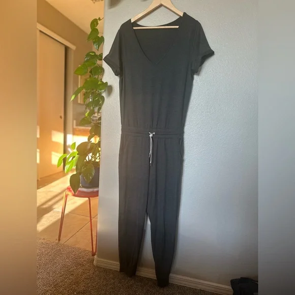 Vuori Charcoal Gray Jumpsuit - Picture 1 of 8